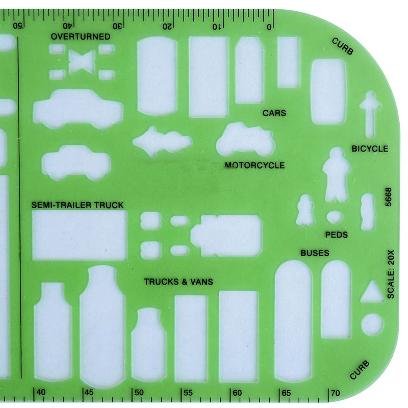 Crime Scene Traffic Drawing Template - for Accident Reconstruction - Image 3